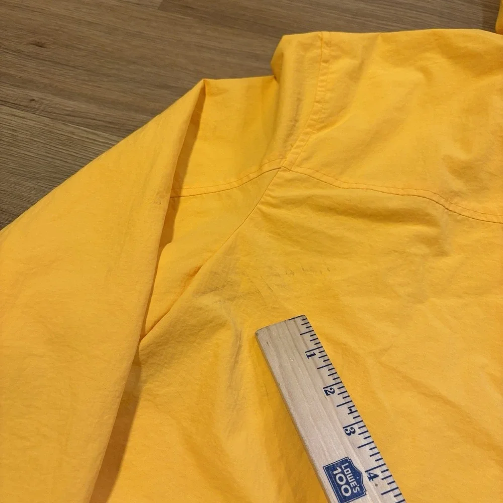 Levi's Hooded Rain Jacket Men's XL Yellow Windbreaker Jacket Full Zip Utility - Picture 3 of 15
